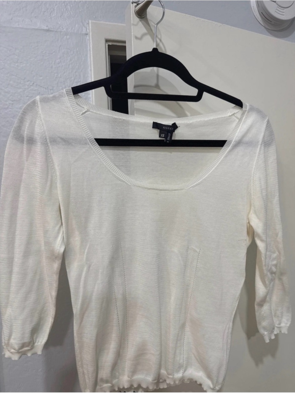 Vintage Gucci Lightweight Scoop Neck Knit Blouse